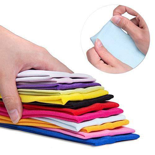 PLAIN HEADBAND Elastic Stretch Sports Yoga Hair Band Unisex 8cm Wide Wrap - Purple - One Oasis