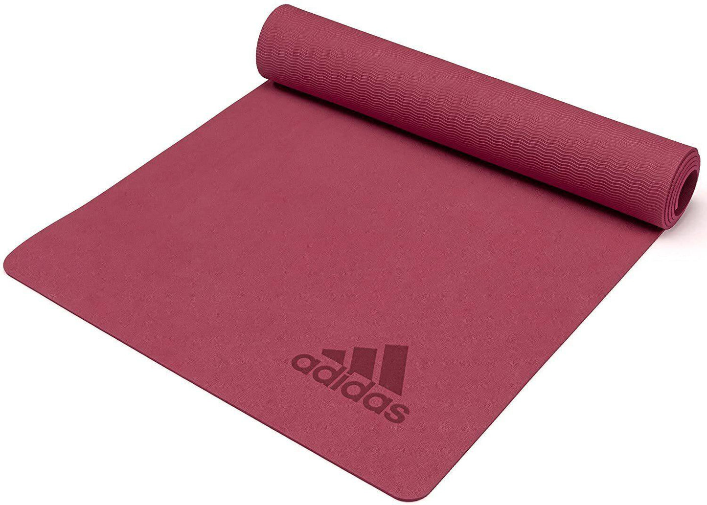 Adidas Premium Yoga Mat 5mm Exercise Gym Fitness Pilates - Mystery Ruby - One Oasis