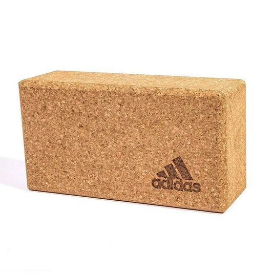 Adidas Yoga Cork Block Home Gym Fitness Exercise Pilates Tool Brick - Brown - One Oasis