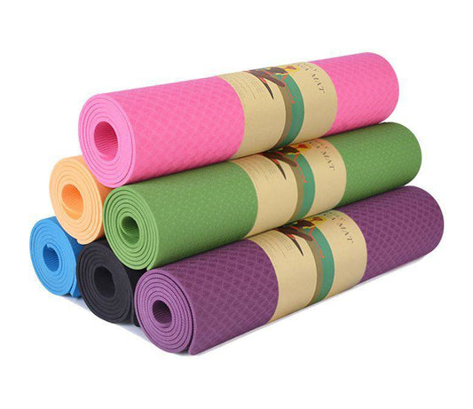 YOGA MAT Non-Slip Light Gym Pilates Home Fitness - Assorted Colours - One Oasis