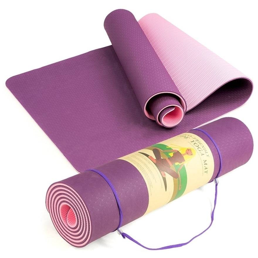 YOGA MAT Non-Slip Light Gym Pilates Home Fitness - Assorted Colours - One Oasis