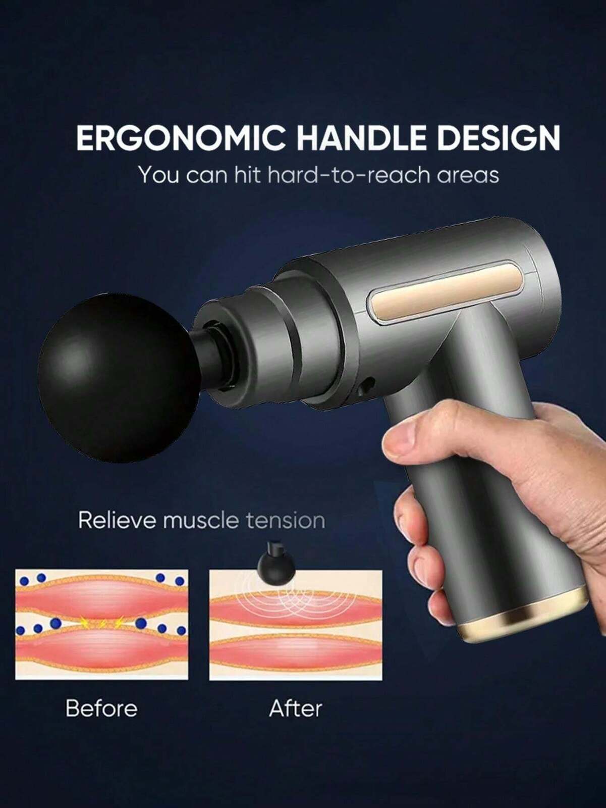 4 Speed Massage Gun 4 Heads Muscle Massage - One Oasis