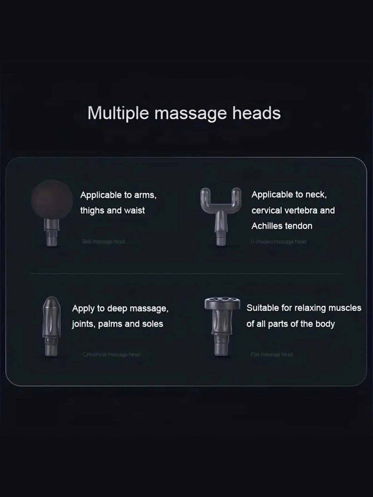 4 Speed Massage Gun 4 Heads Muscle Massage - One Oasis
