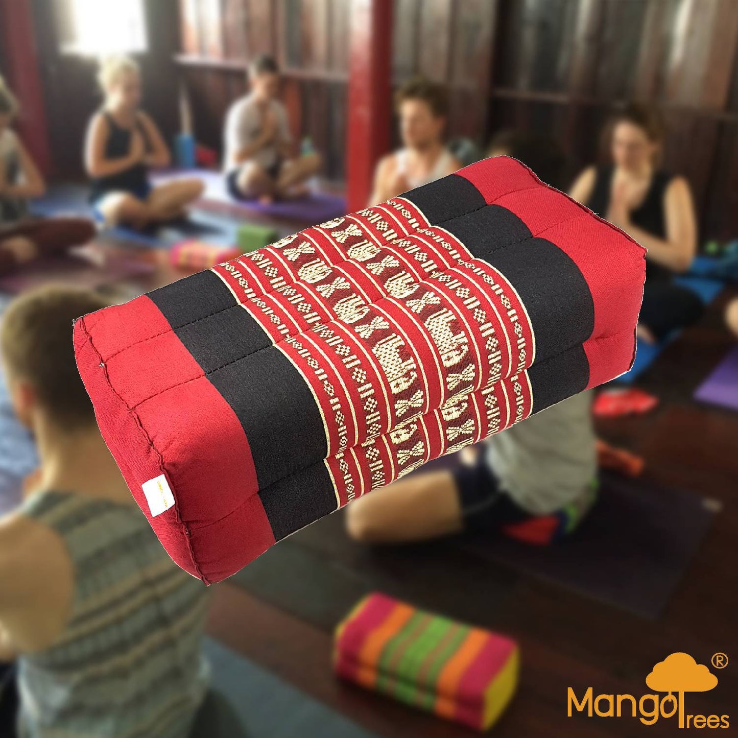 Yoga Block Meditation Cushion RedEle - One Oasis
