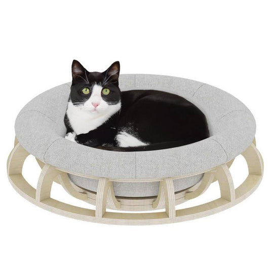 Timber Gyro Cat Nest Bed - One Oasis