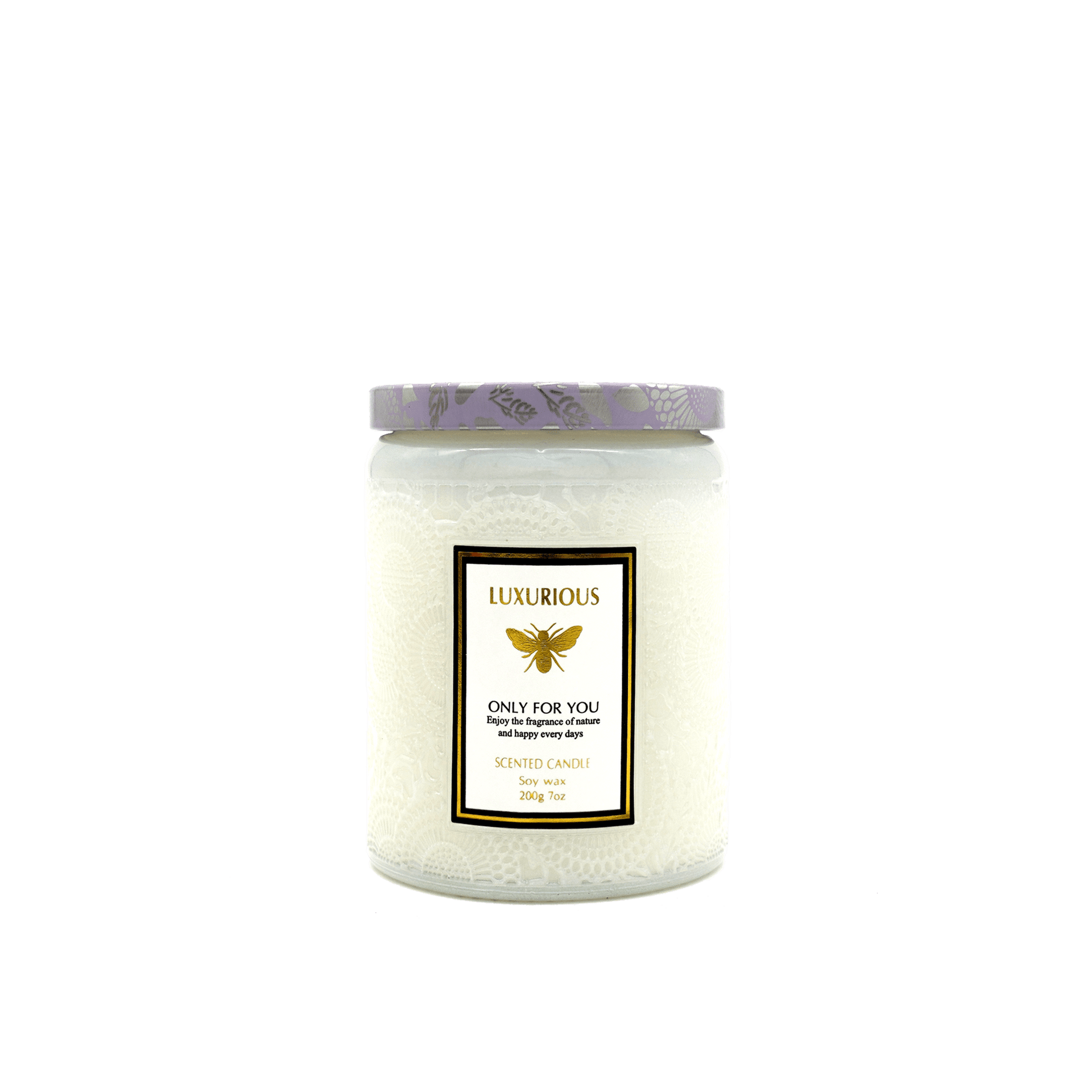 Faubourg Embossed Scented Candle silk flowers - One Oasis