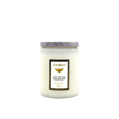 Faubourg Embossed Scented Candle silk flowers - One Oasis
