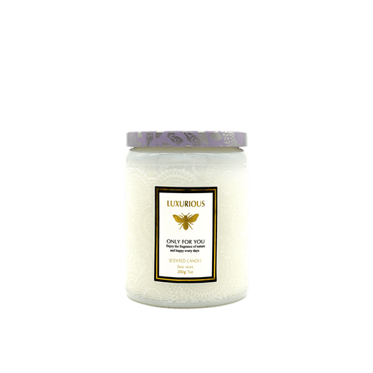 Faubourg Embossed Scented Candle silk flowers - One Oasis