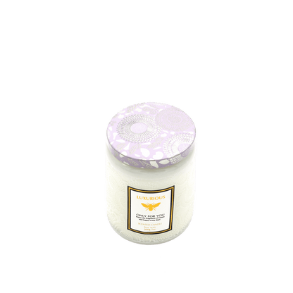 Faubourg Embossed Scented Candle silk flowers - One Oasis