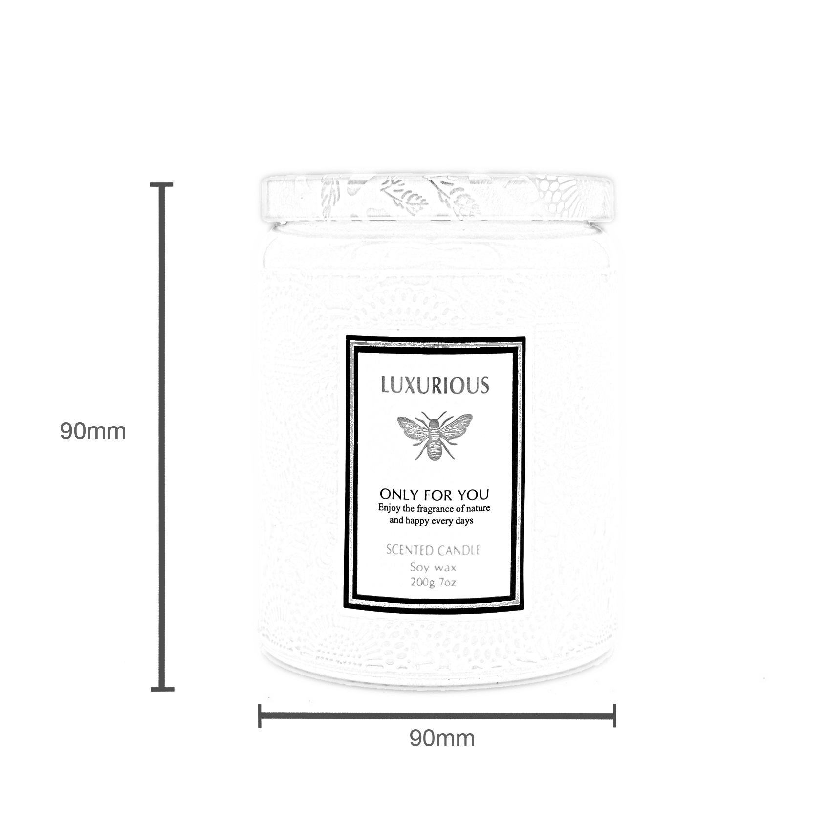 Faubourg Embossed Scented Candle silk flowers - One Oasis