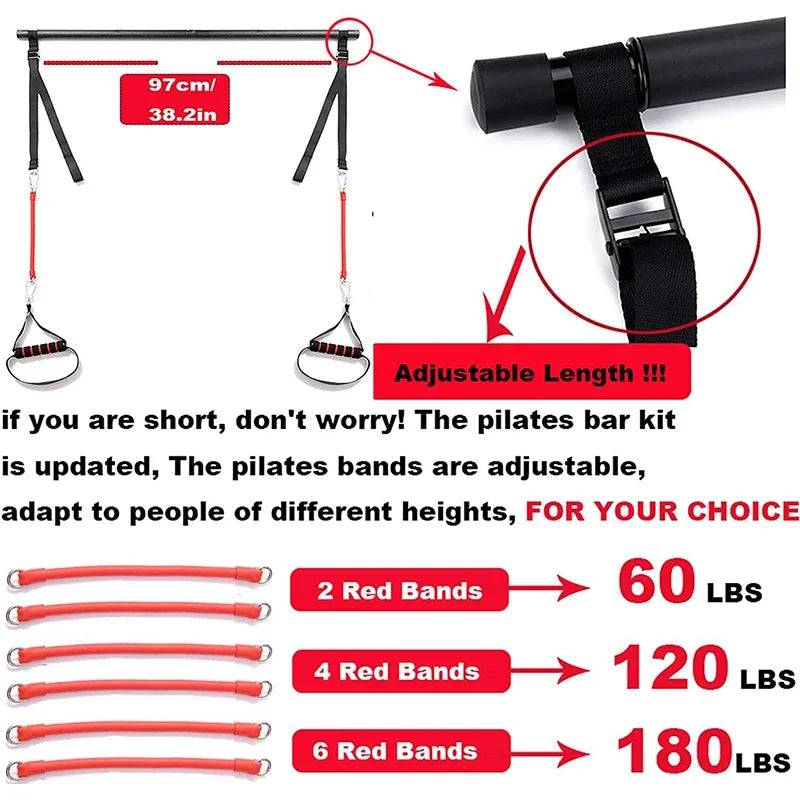 NNEOBA Yoga Resistance Bands Pilates Stick - One Oasis