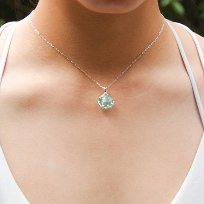 Aroma Necklace White Gold + Purify Oil Blend - One Oasis