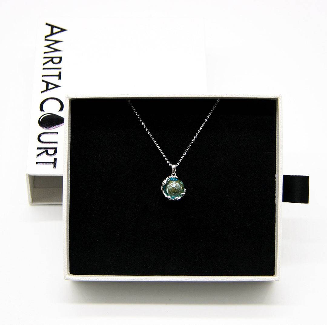 Aroma Necklace White Gold + Purify Oil Blend - One Oasis