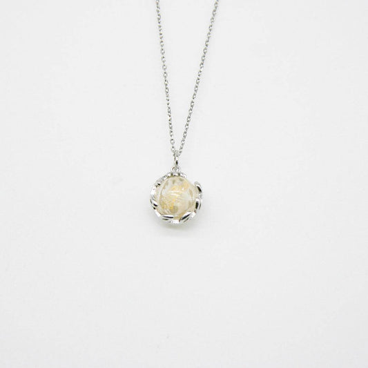 Aroma Necklace White Gold + Purify Oil Blend - One Oasis