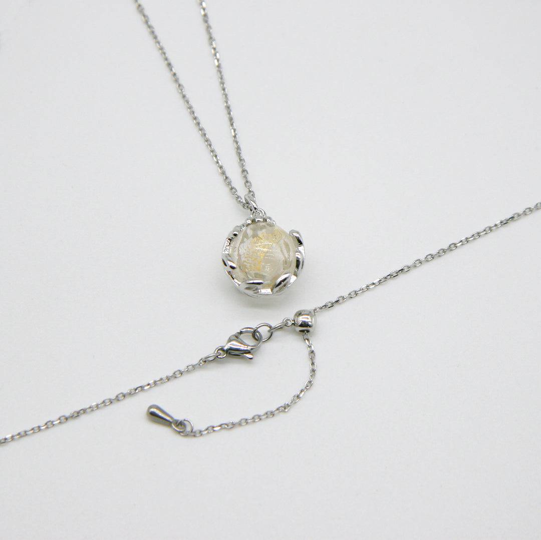 Aroma Necklace White Gold + Purify Oil Blend - One Oasis