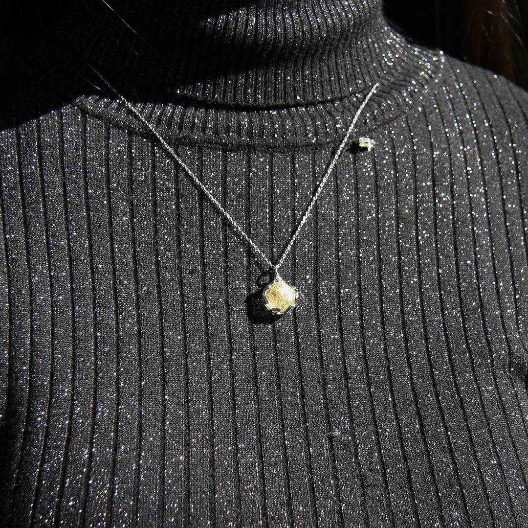 Aroma Necklace White Gold + Purify Oil Blend - One Oasis