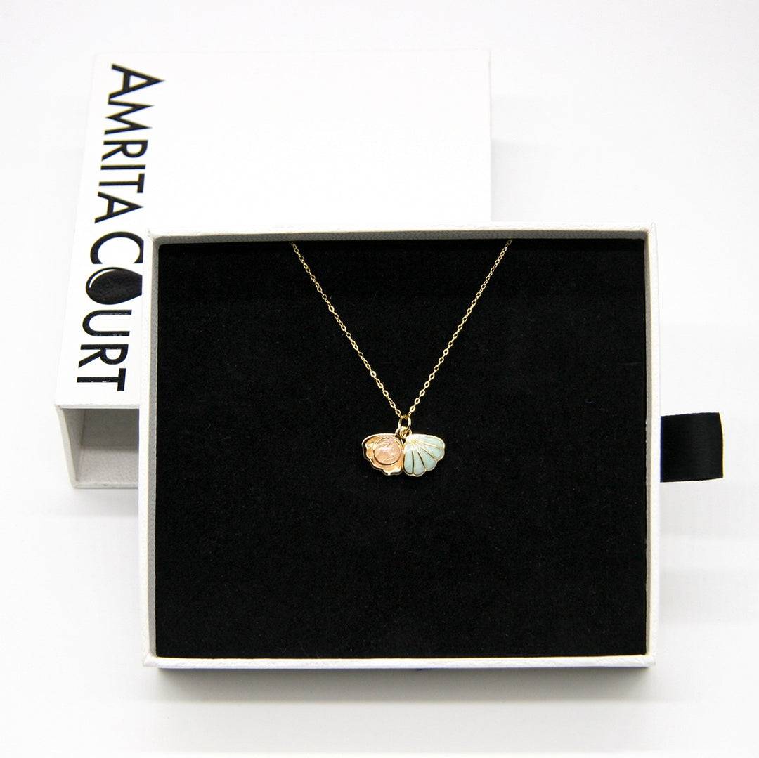 Aroma Necklace 925 Silver, Gold coated + Purify Oil Blend - One Oasis