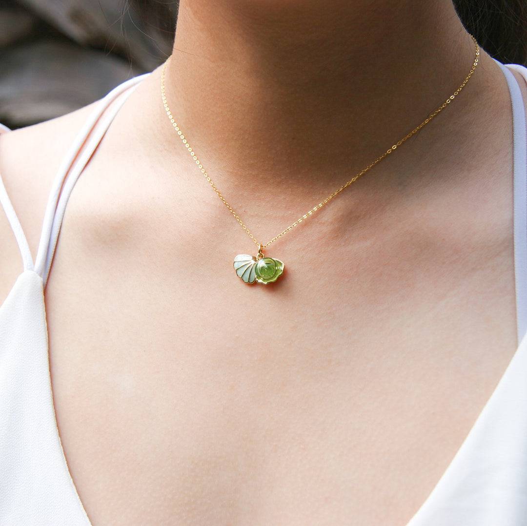 Aroma Necklace 925 Silver, Gold coated + Purify Oil Blend - One Oasis