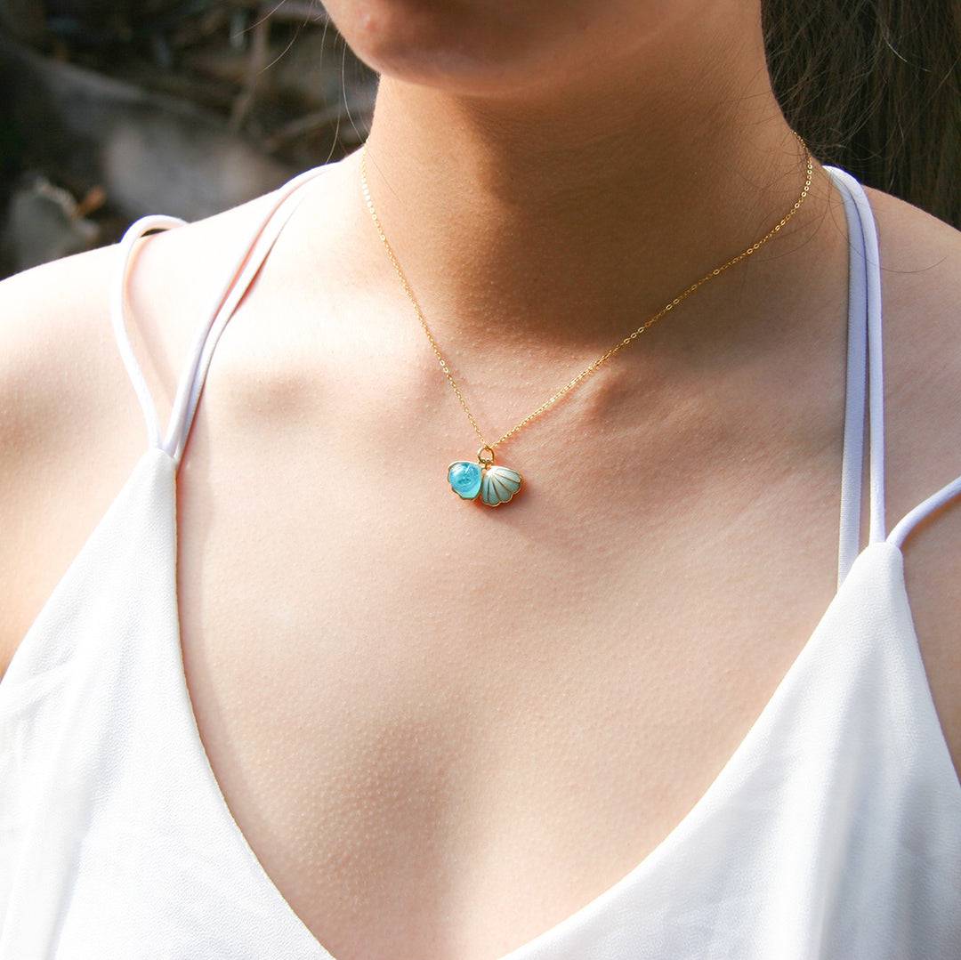 Aroma Necklace 925 Silver, Gold coated + Purify Oil Blend - One Oasis