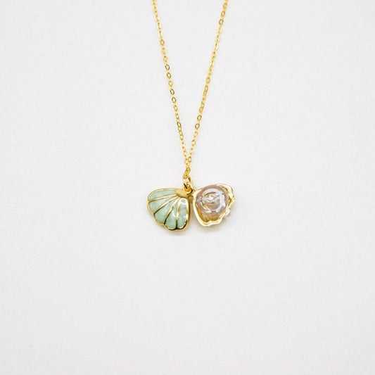 Aroma Necklace 925 Silver, Gold coated + Purify Oil Blend - One Oasis
