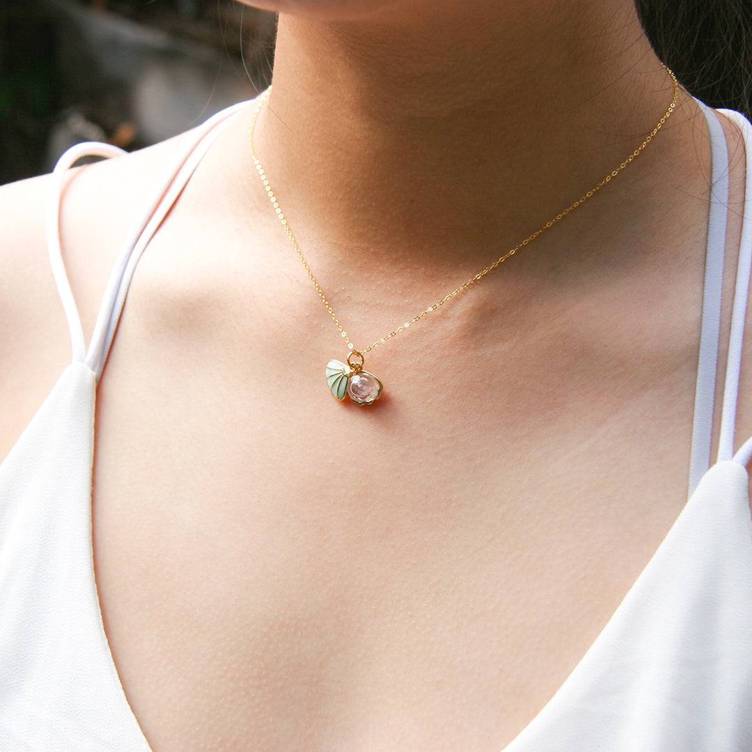 Aroma Necklace 925 Silver, Gold coated + Purify Oil Blend - One Oasis