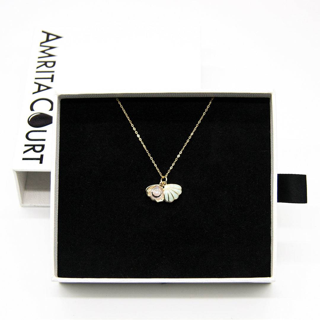 Aroma Necklace 925 Silver, Gold coated + Purify Oil Blend - One Oasis