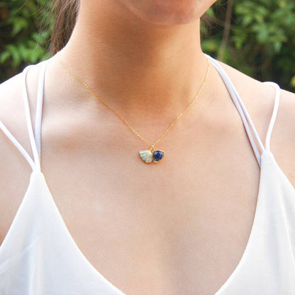 Aroma Necklace 925 Silver, Gold coated + Purify Oil Blend - One Oasis