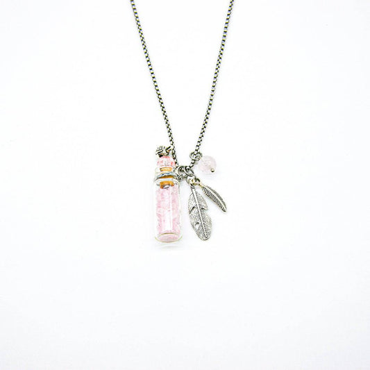 Crystal Bottle (Rose Quartz) + Purify Oil Blend - One Oasis