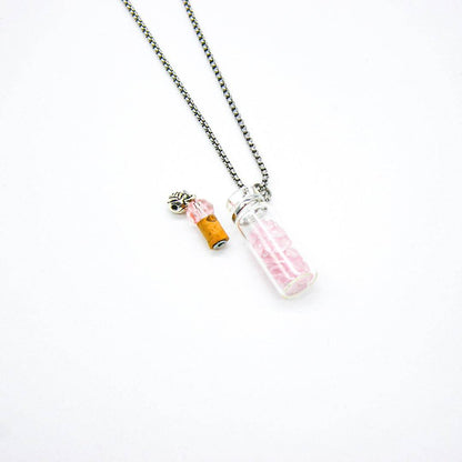 Crystal Bottle (Rose Quartz) + Purify Oil Blend - One Oasis