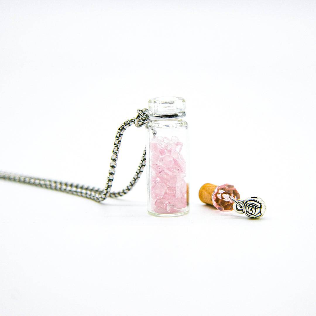 Crystal Bottle (Rose Quartz) + Purify Oil Blend - One Oasis