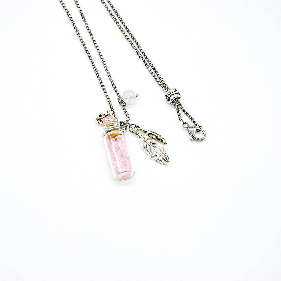 Crystal Bottle (Rose Quartz) + Purify Oil Blend - One Oasis