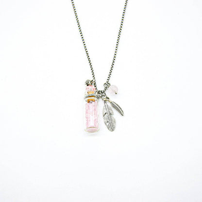 Crystal Bottle (Rose Quartz) + Purify Oil Blend - One Oasis