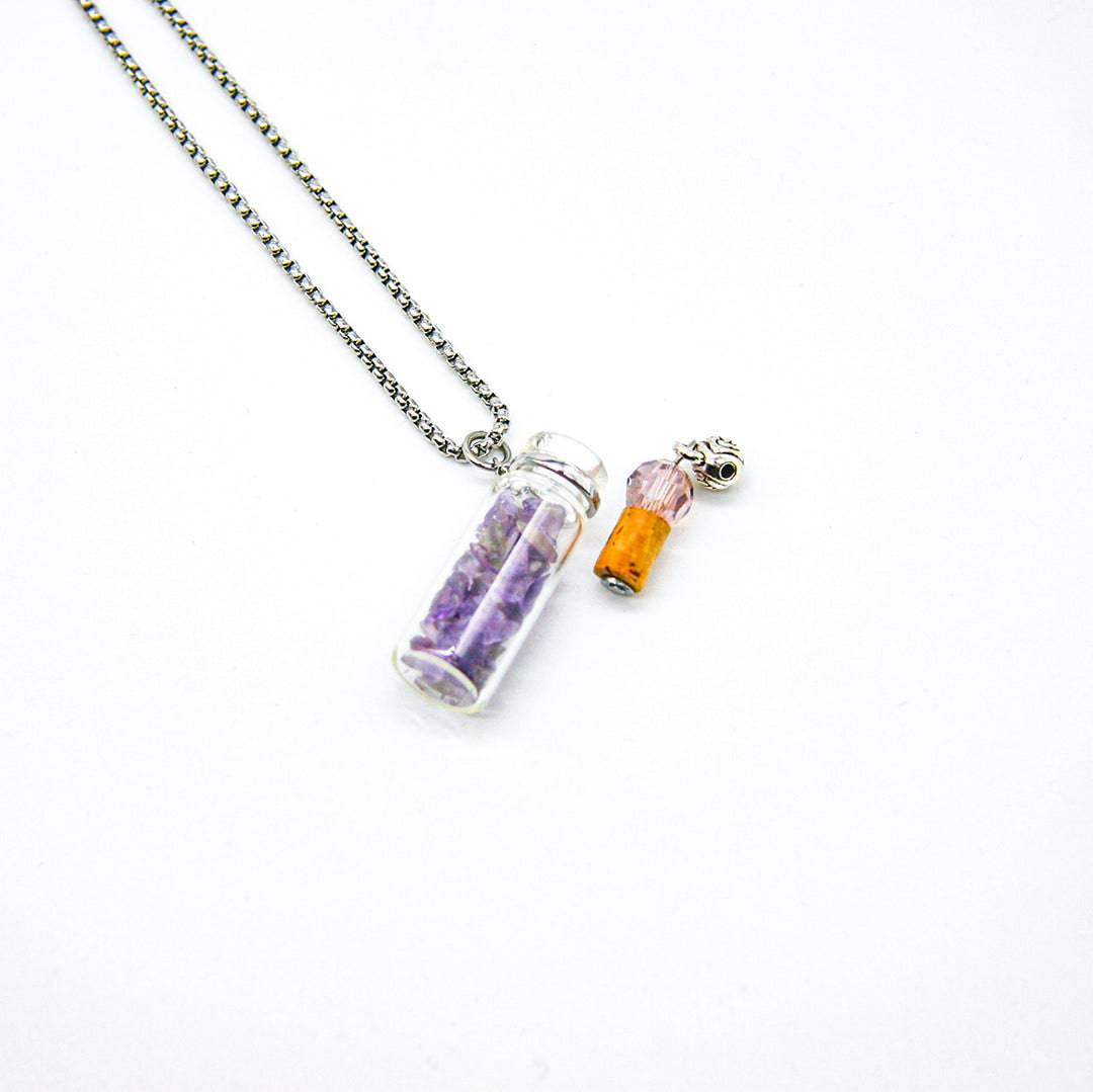 Crystal Bottle (Amethyst) + Purify Oil Blend - One Oasis