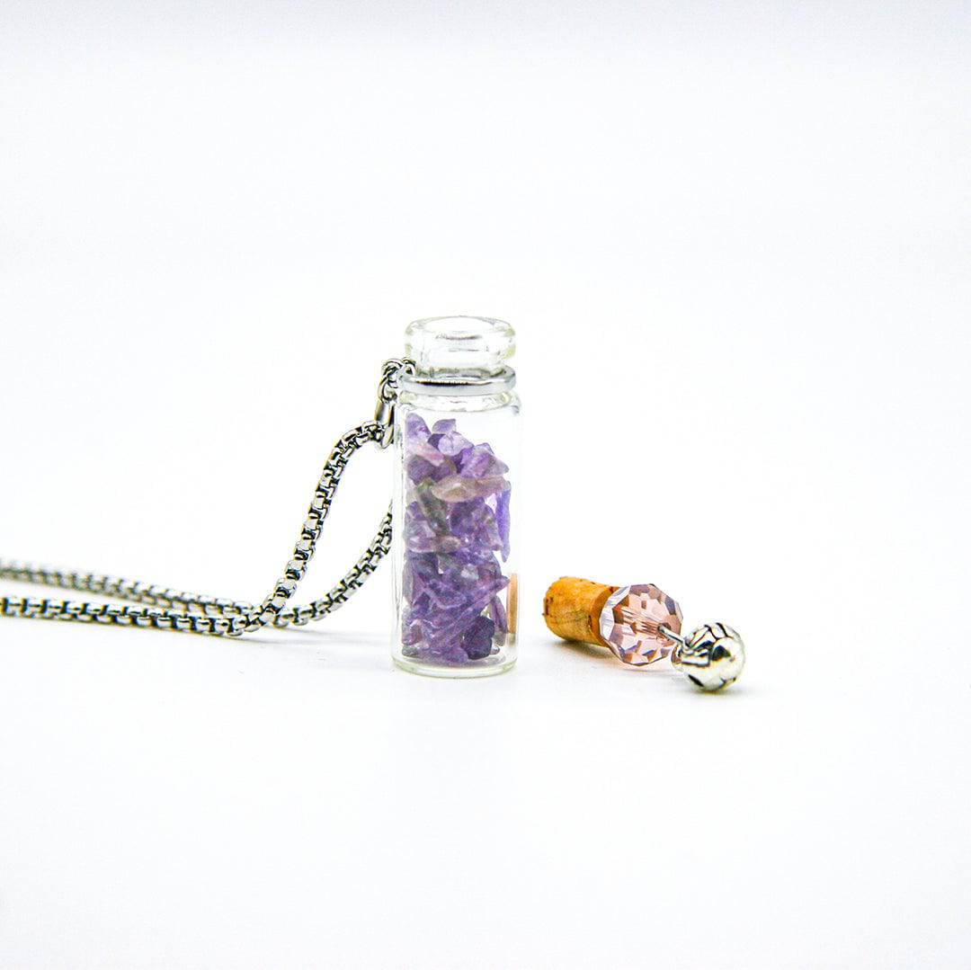 Crystal Bottle (Amethyst) + Purify Oil Blend - One Oasis