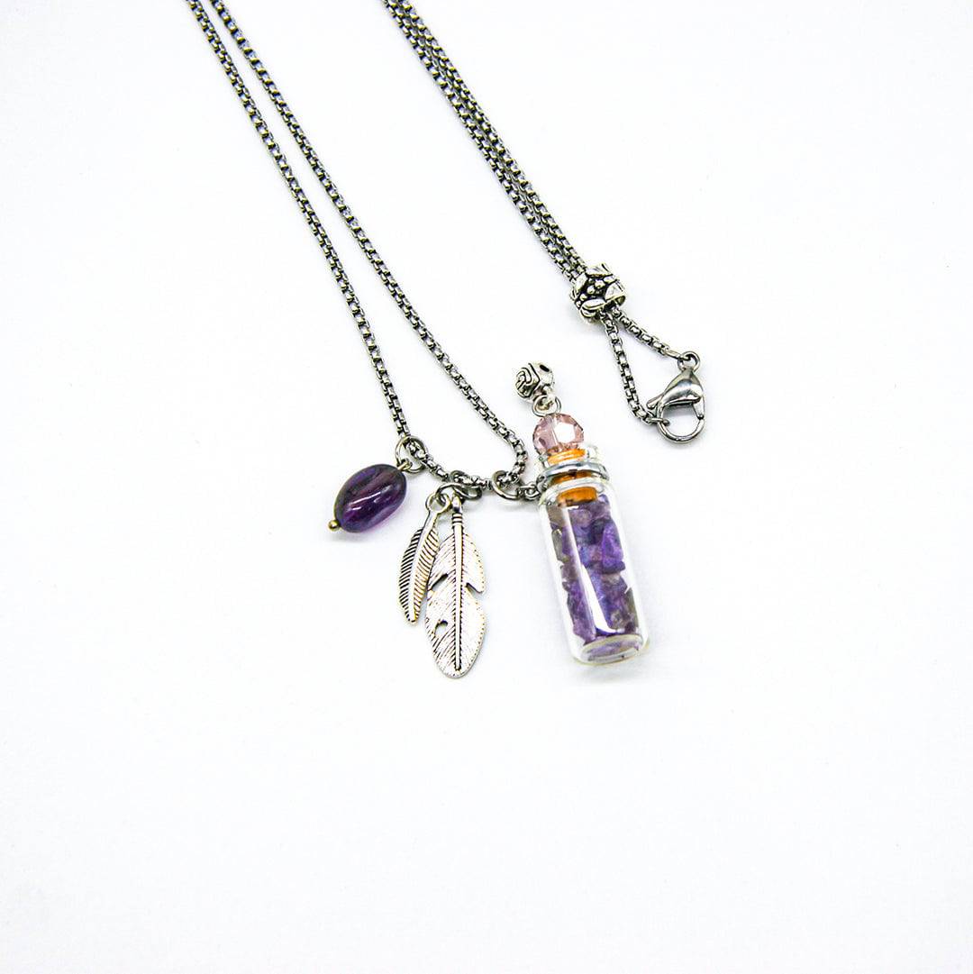 Crystal Bottle (Amethyst) + Purify Oil Blend - One Oasis
