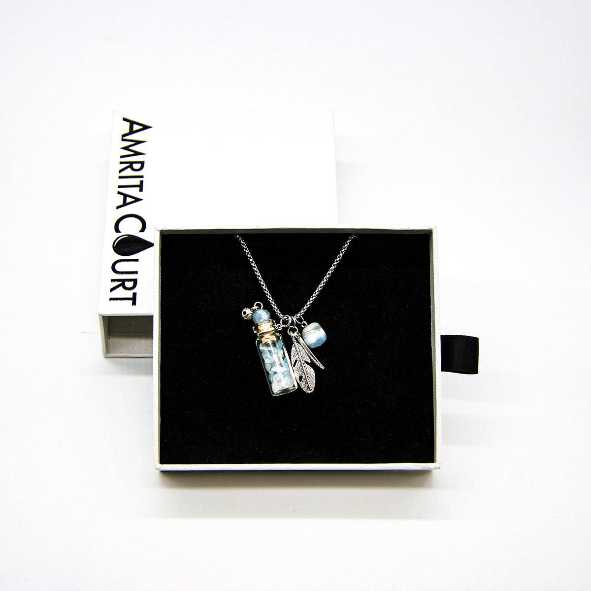 Crystal Bottle (Aquamarine) + Purify Oil Blend - One Oasis
