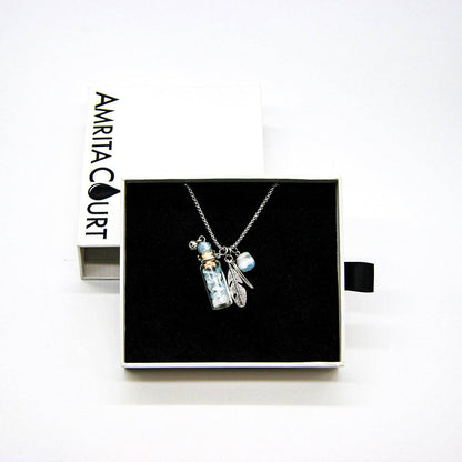 Crystal Bottle (Aquamarine) + Purify Oil Blend - One Oasis