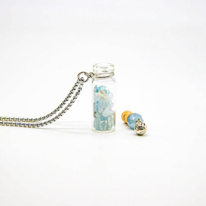 Crystal Bottle (Aquamarine) + Purify Oil Blend - One Oasis