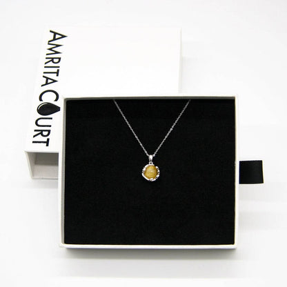 Aroma Necklace White Gold + Purify Oil Blend - One Oasis