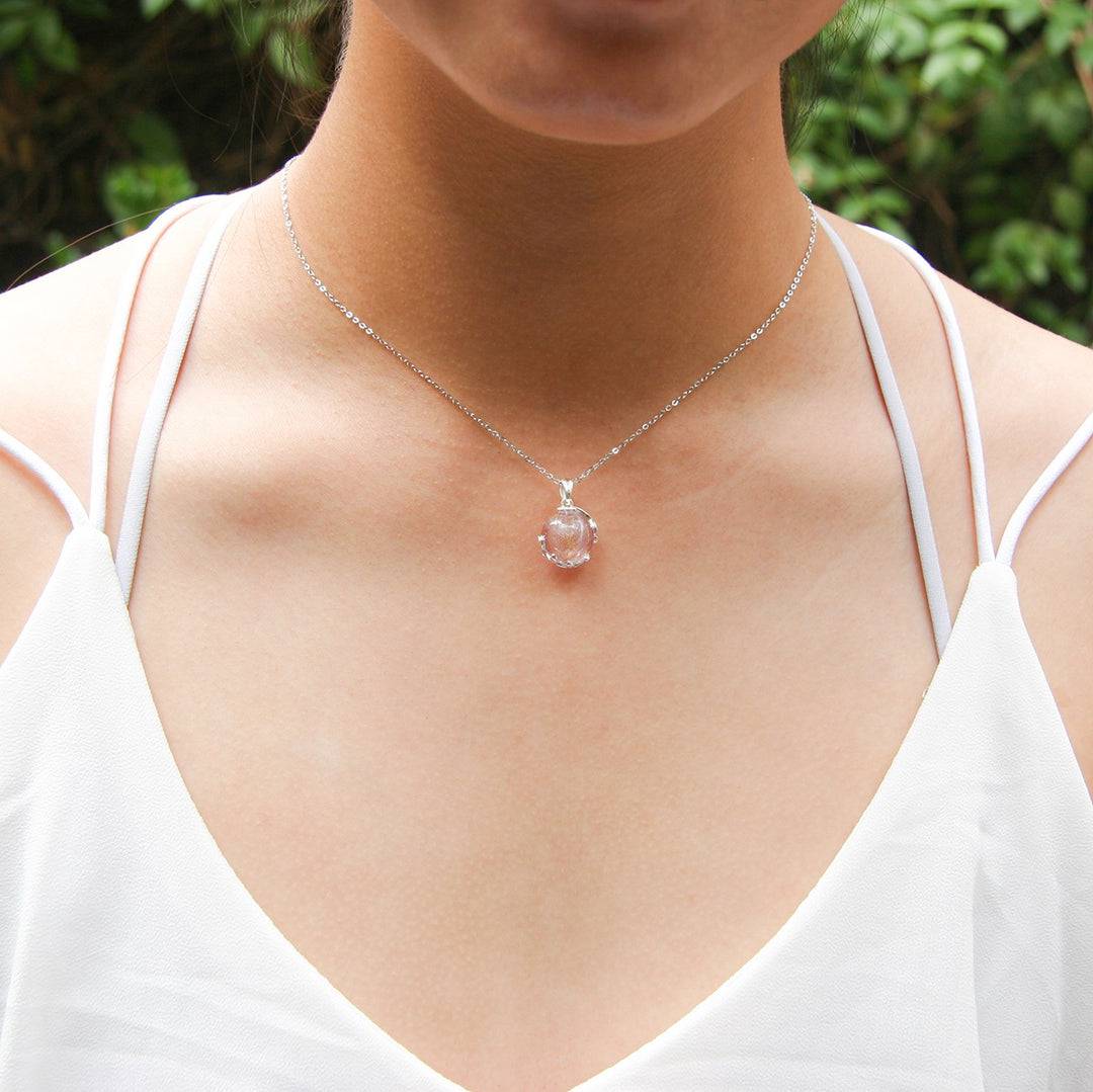 Aroma Necklace White Gold + Purify Oil Blend - One Oasis