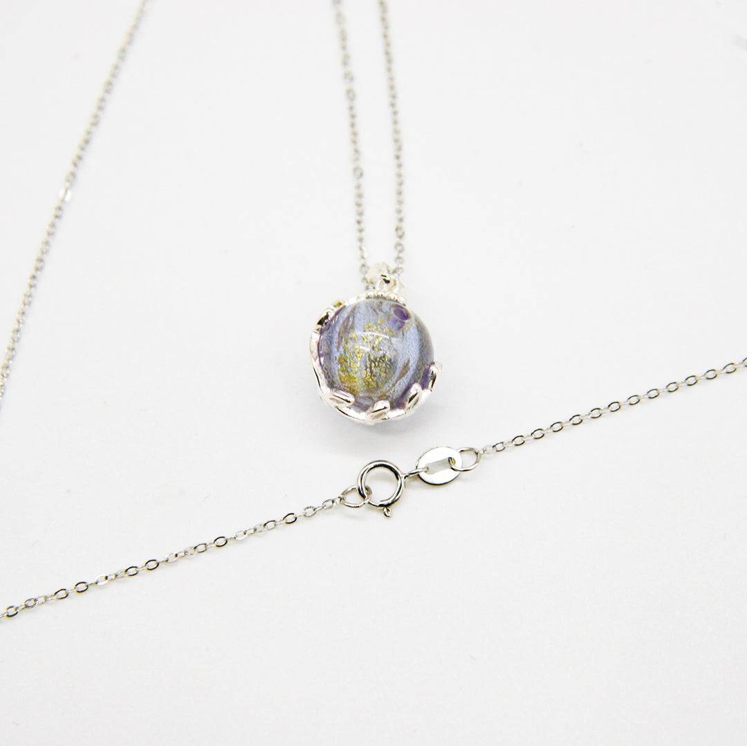 Aroma Necklace White Gold + Purify Oil Blend - One Oasis