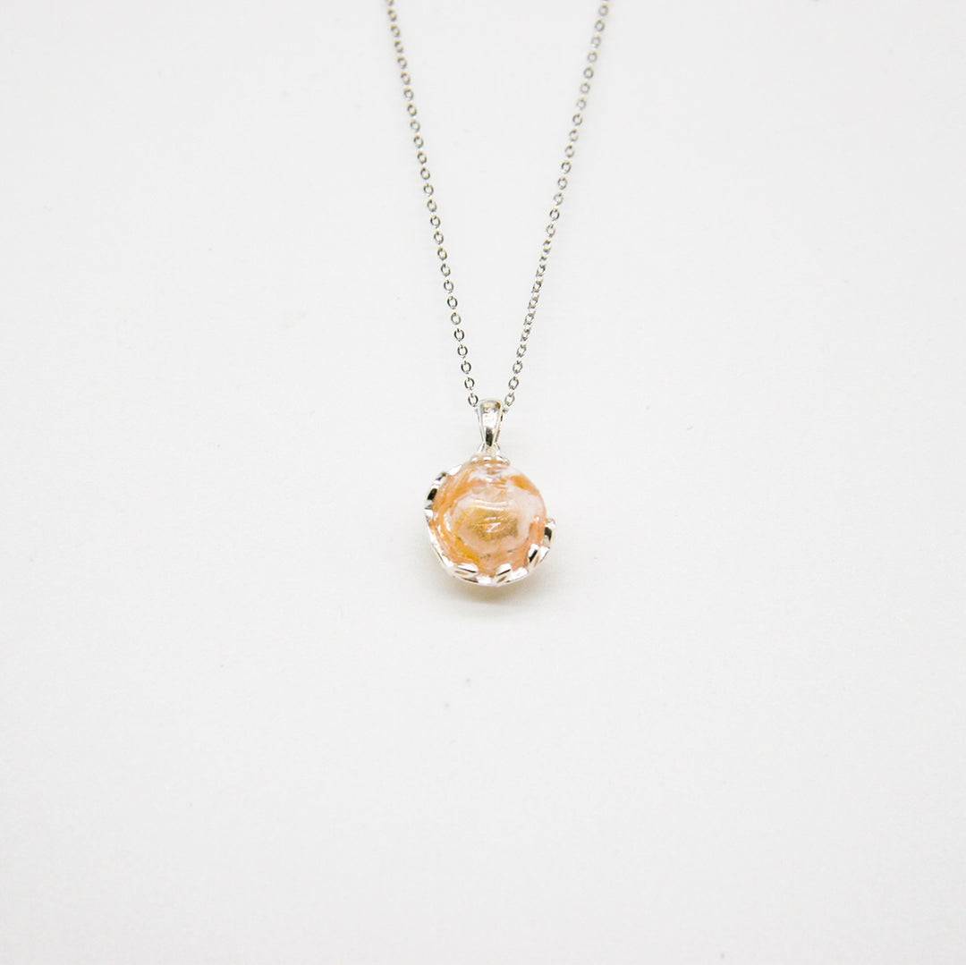 Aroma Necklace White Gold + Purify Oil Blend - One Oasis