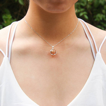 Aroma Necklace White Gold + Purify Oil Blend - One Oasis