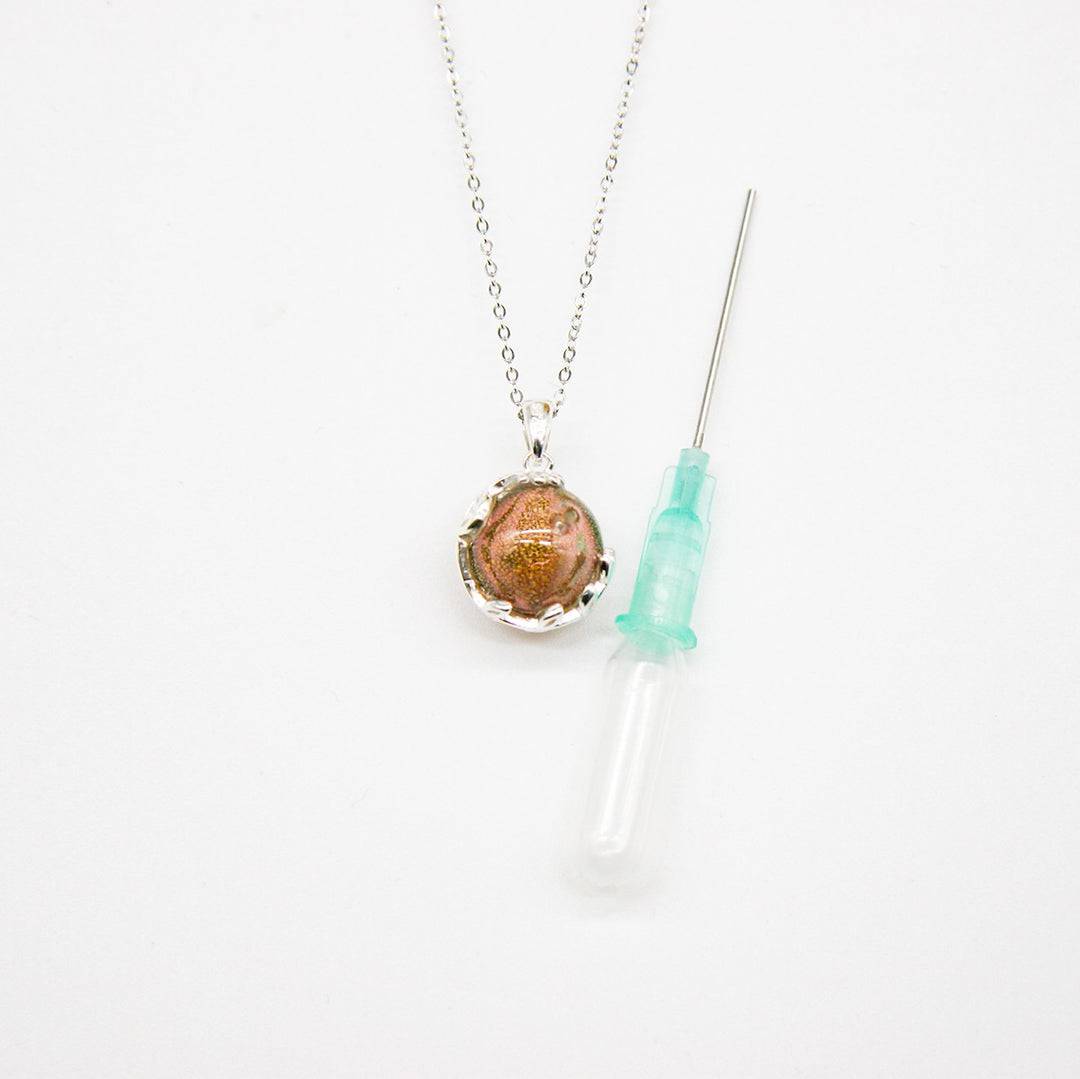 Aroma Necklace White Gold + Purify Oil Blend - One Oasis