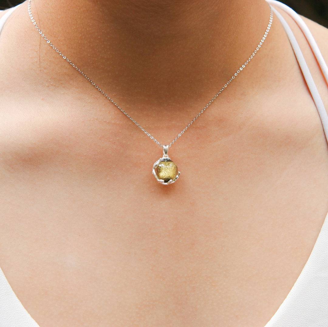 Aroma Necklace White Gold + Purify Oil Blend - One Oasis