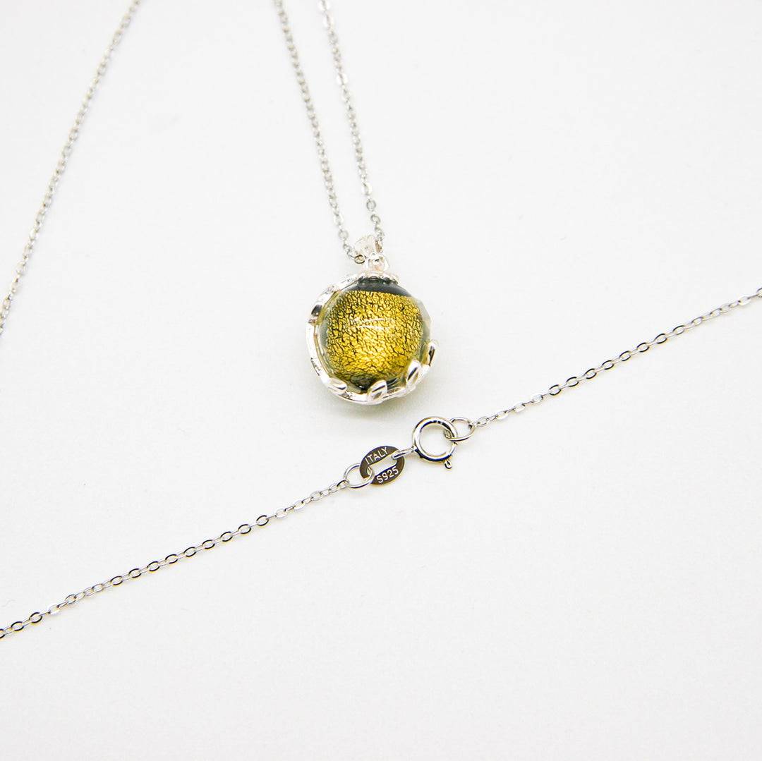 Aroma Necklace White Gold + Purify Oil Blend - One Oasis