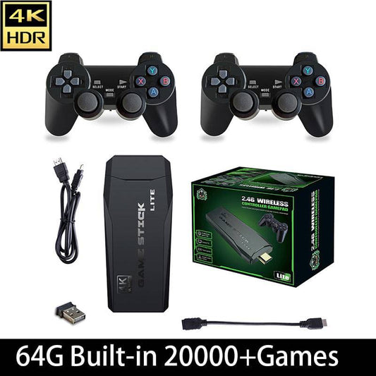 4K Wireless Retro HDMI Video Game Console with Dual Controllers - One Oasis