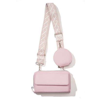 Light Pink 2-piece combination new mobile phone shoulder bag niche design