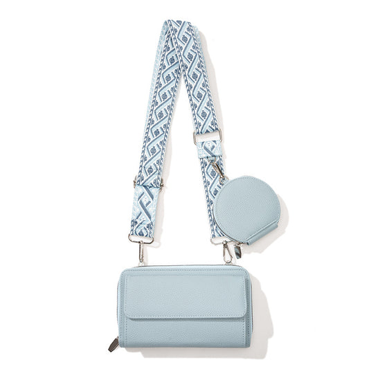 Light Blue 2-piece combination new mobile phone shoulder bag niche design