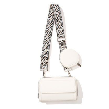 White 2-piece combination new mobile phone shoulder bag